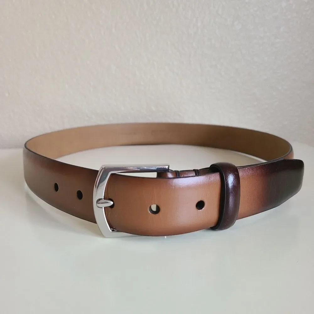 banana republic genuine leather brown ombre belt size 32